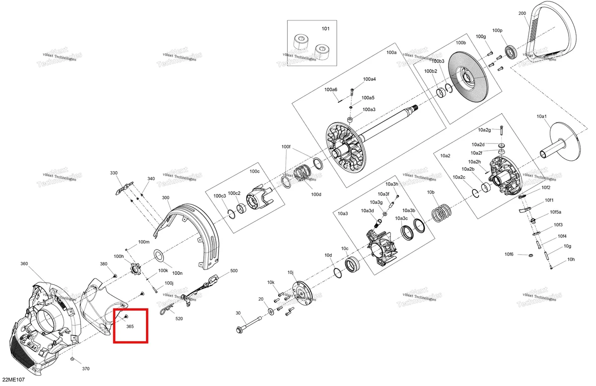 Деталь 417300590 на схеме узла 2025 Ski-Doo EXPEDITION - 850 E-TEC - SE - AGSH - Dusty Navy Satin - 154X20X1.5CST Track Drive - Pulley