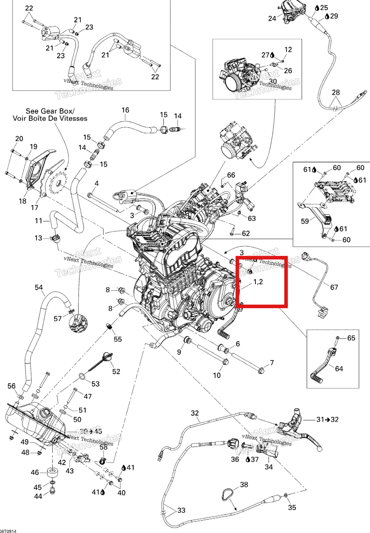 Деталь 420044901 на схеме узла Engine