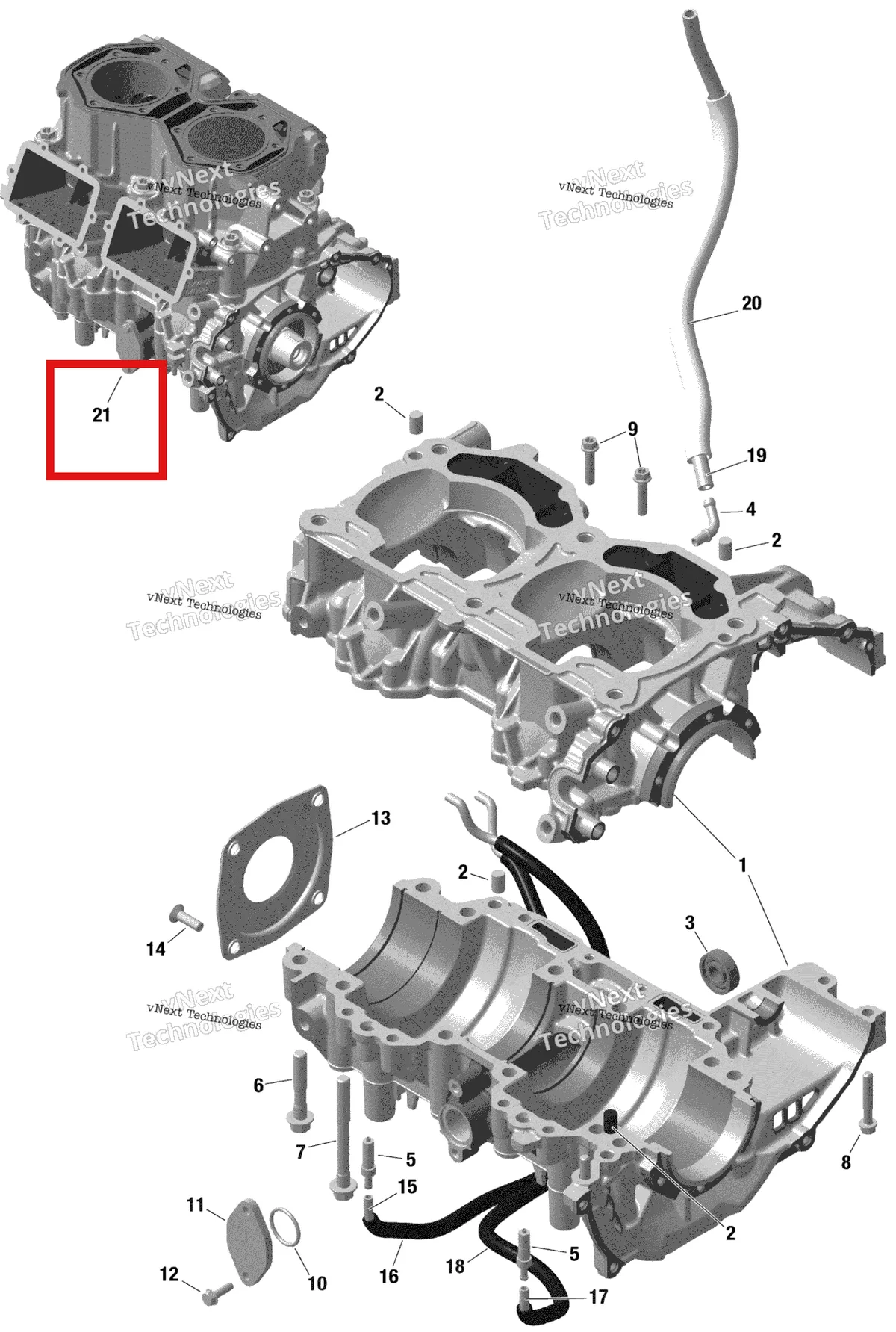 Деталь 420059822 на схеме узла 2022 Ski-Doo SUMMIT 600R E-TEC - SP - Package 146