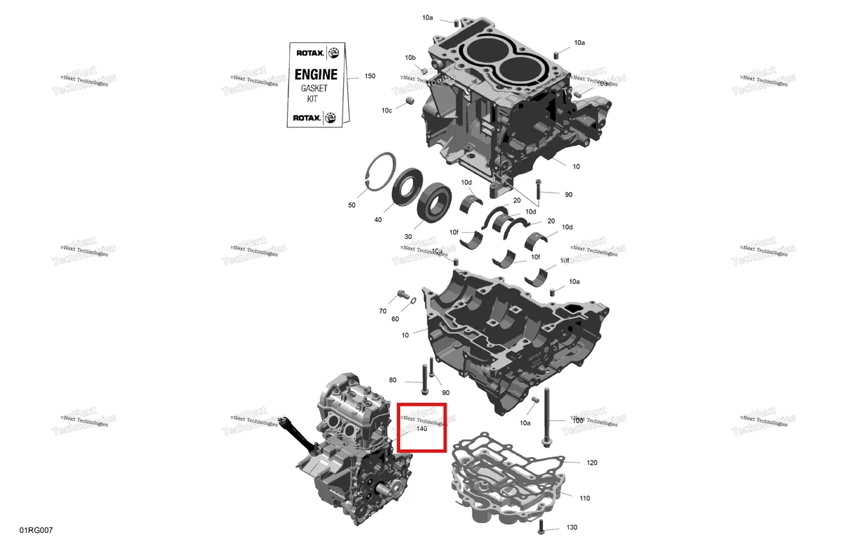 Деталь 420060203 на схеме узла 2027 Ski-Doo TUNDRA - LE - 600 ACE - GNVB - Deep Black - 16X154X1.5CH Track Rotax - Crankcase