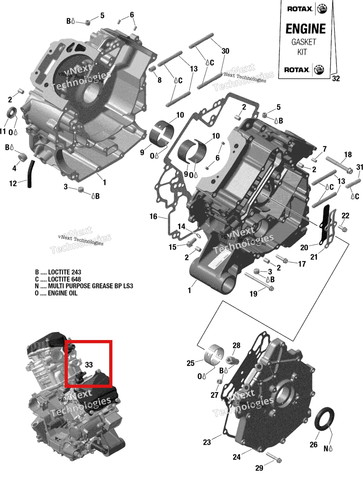 Деталь 420101015 на схеме узла 2022 Can-Am Outlander MAX 1000R EFI - XT Rotax - Crankcase - 2