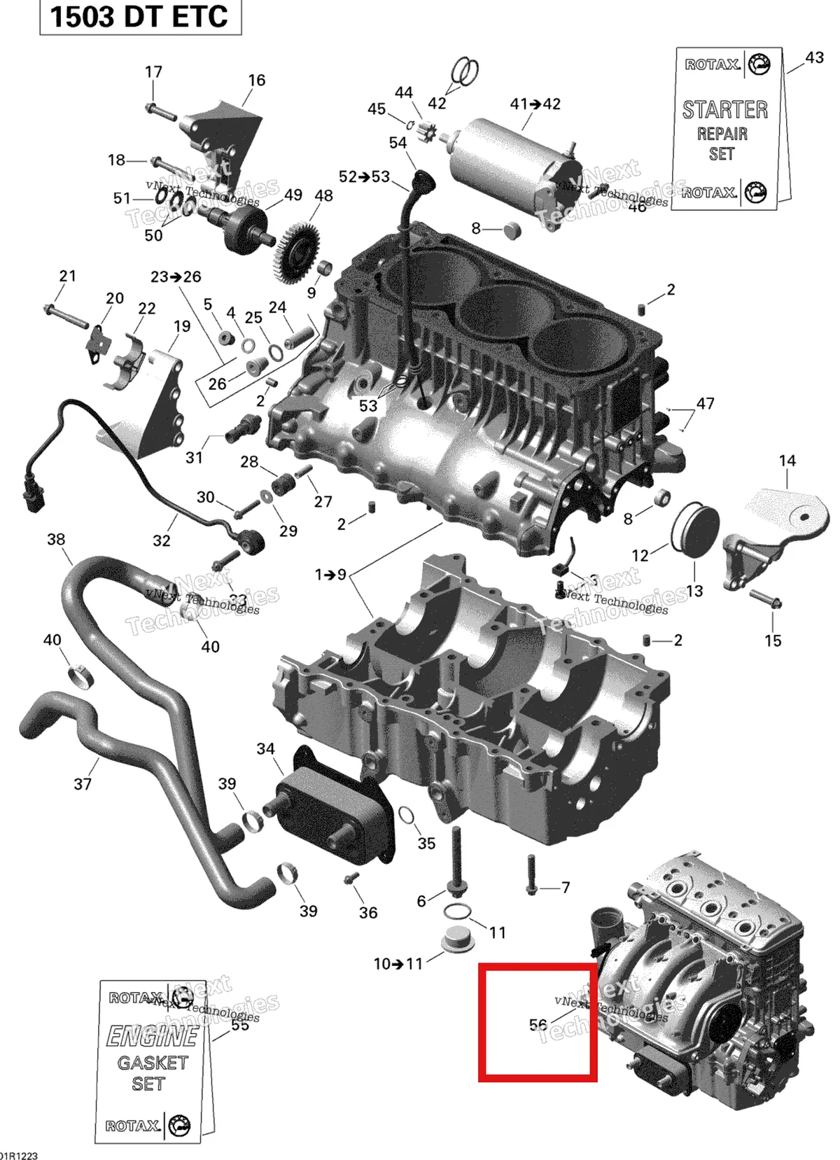 Деталь 420150348 на схеме узла Engine Block