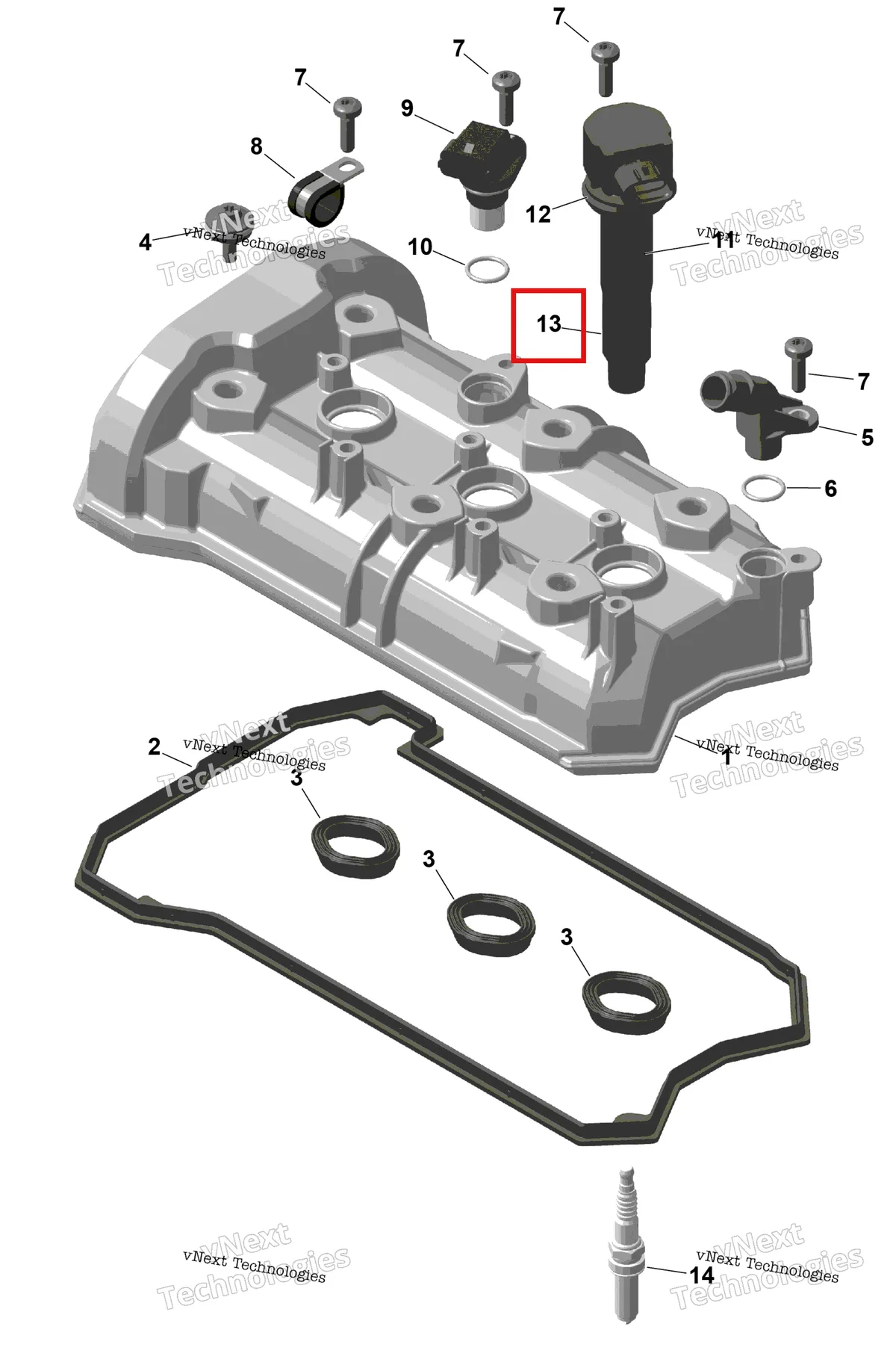 Деталь 420201438 (Заглушка пыльник Can-Am Maverick MAX Turbo RR XRS Smart Shock (2024) (420201438)) на схеме узла 2026 Ski-Doo EXPEDITION - LE - 900 ACE TURBO - ACTA - Deep Black - 24X154X1.5CST Track Rotax - Valve Cover