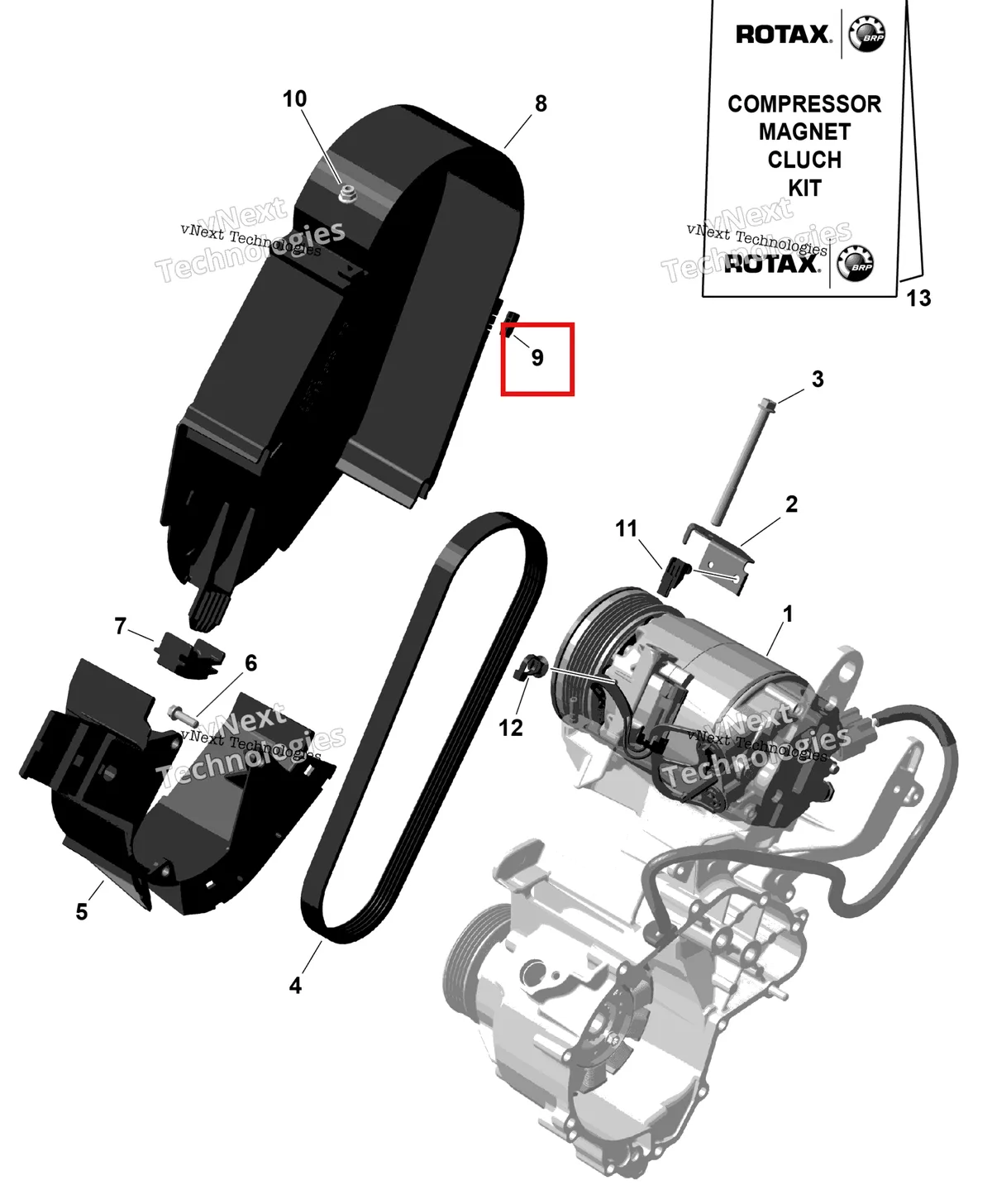 Деталь 420201472 на схеме узла 2026 Can-Am Defender - HD10 - DPSCAB - 8UTF - Compass Green - 65