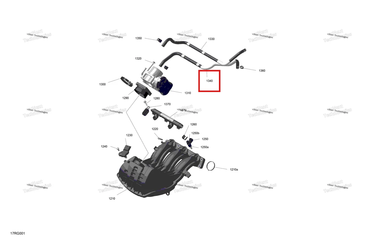 Деталь 420201500 (Формованный шланг) на схеме узла 2027 Ski-Doo SKANDIC - LE - 900 ACE - AHVA - Deep Black - 20X154X1.5CSS Track Rotax - Air Intake Manifold And Throttle Body