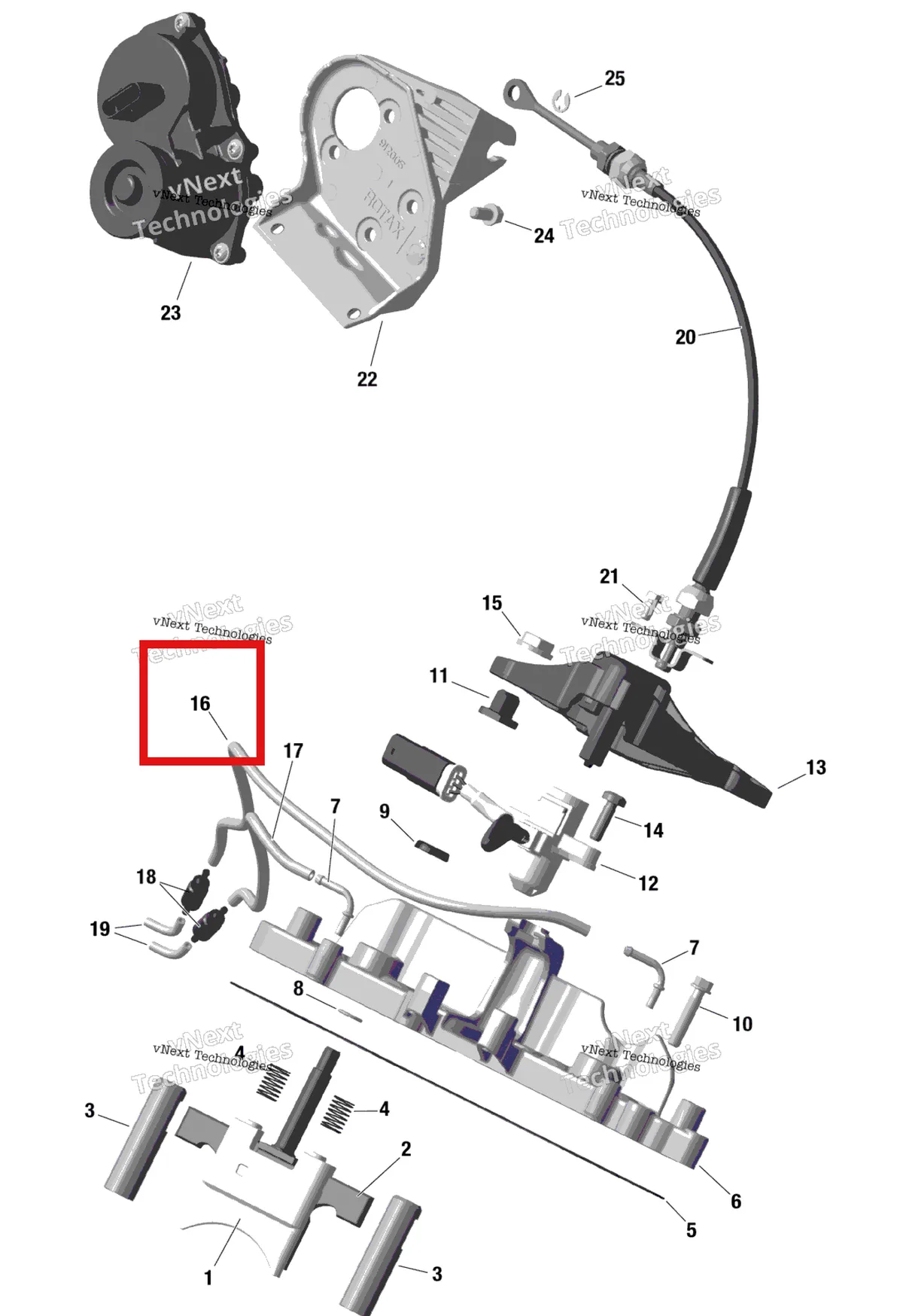 Деталь 420201564 на схеме узла 2024 Ski-Doo EXPEDITION 850 E-TEC - SE - AGRB - Deep Black - 154X20X1.5CST Track Rotax - Rave Valve