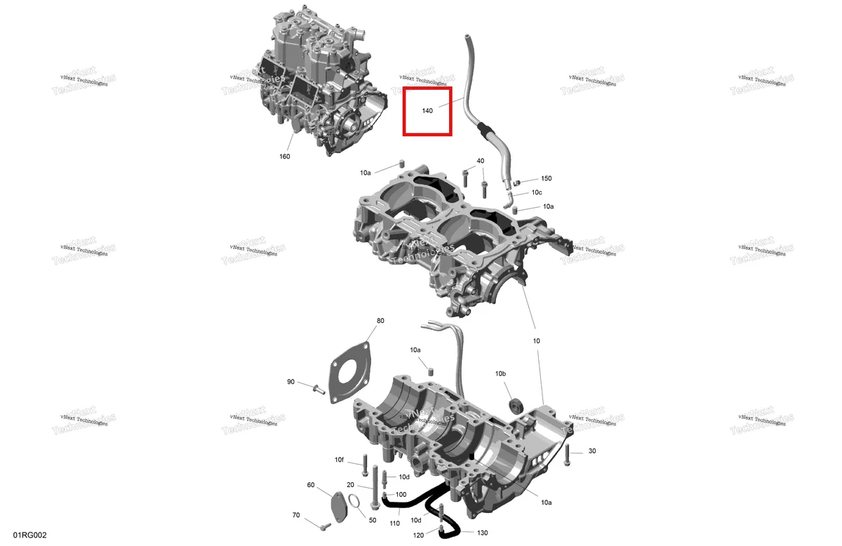 Деталь 420201599 на схеме узла 2027 Ski-Doo SUMMIT - NEO - 600 EFI - TWVA - Deep Black - 14X146X1.6CF Track Rotax - Crankcase