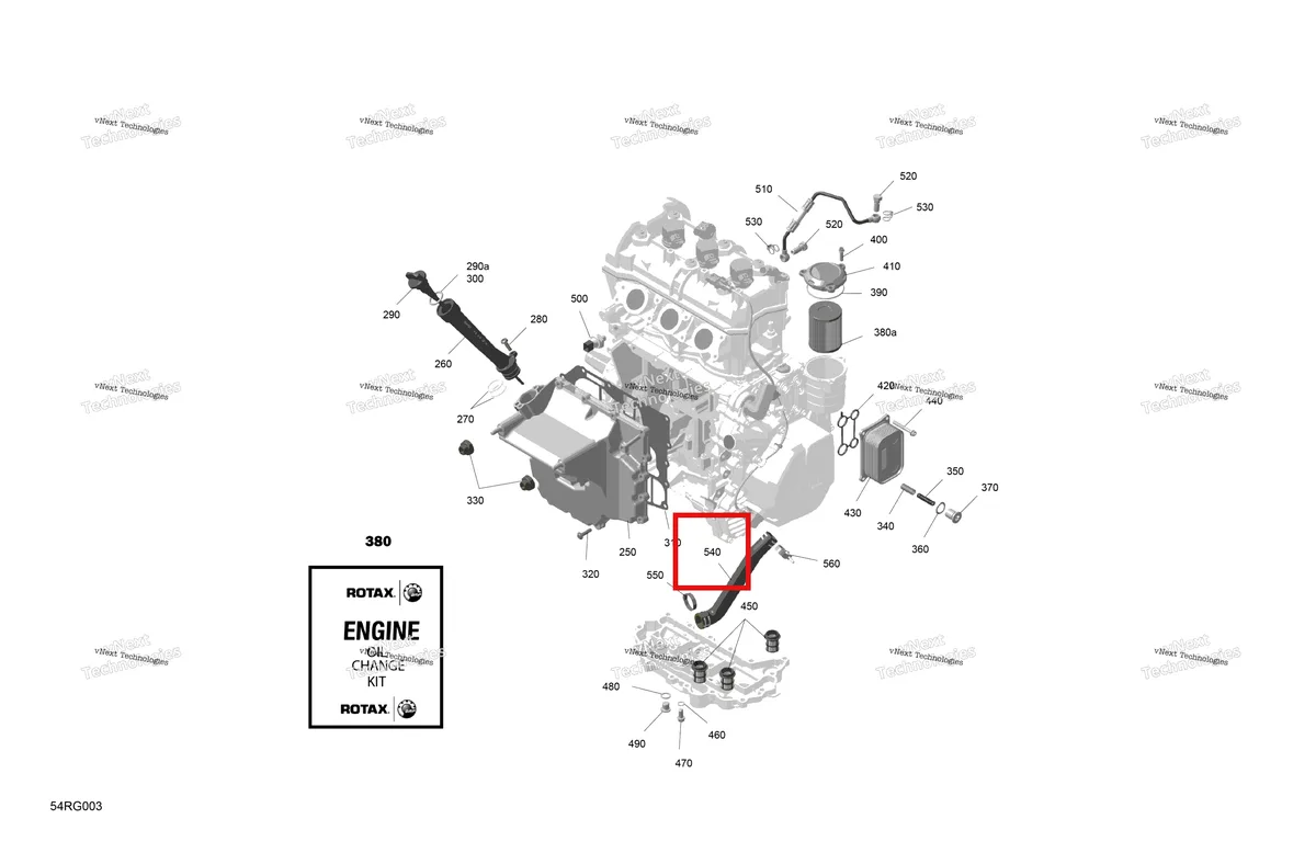 Деталь 420201750 на схеме узла 2027 Ski-Doo RENEGADE - X-RS - 900 ACE TURBO R - DAVM - Circuit Yellow - 15X137X1.25IR Track Rotax - Engine Lubrication