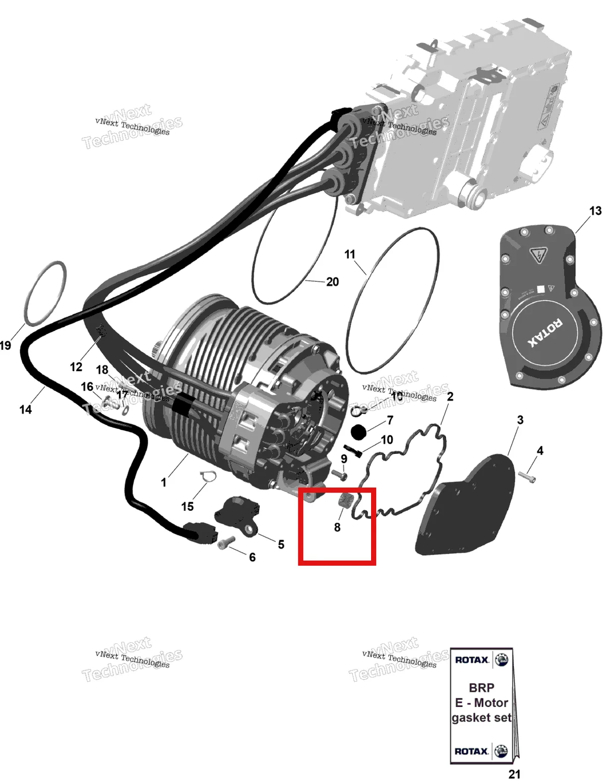 Деталь 420210666 на схеме узла 2026 Can-Am OUTLANDER - 4X4 - EV - 2WTB - Bright White Rotax - E-Motor