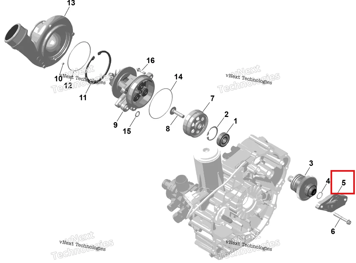 Схема применяемости: Подшипник кронштейн Sea-Doo RXP 325 X (2026) (420210869)