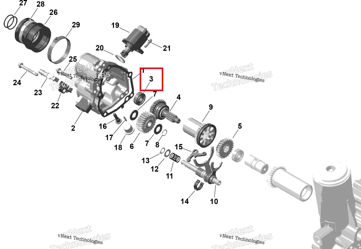 Деталь 420210905 (Корпус включает no 2 3 Sea-Doo GTX 325 Limited (2026) (420210905)) на схеме узла 2026 Sea-Doo GTI - 130 - SE - 29TB - Teal Blue Metalic - Audio Rotax - Idf Gearbox