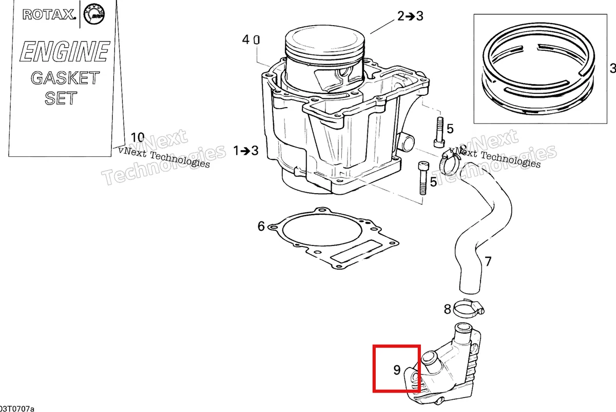 Деталь 420211270 на схеме узла 2007 Can-Am DS 650 X Cylinder