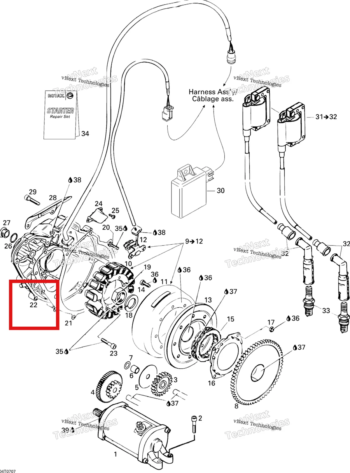 Деталь 420211291 на схеме узла 2007 Can-Am DS 650 X Ignition And Magneto