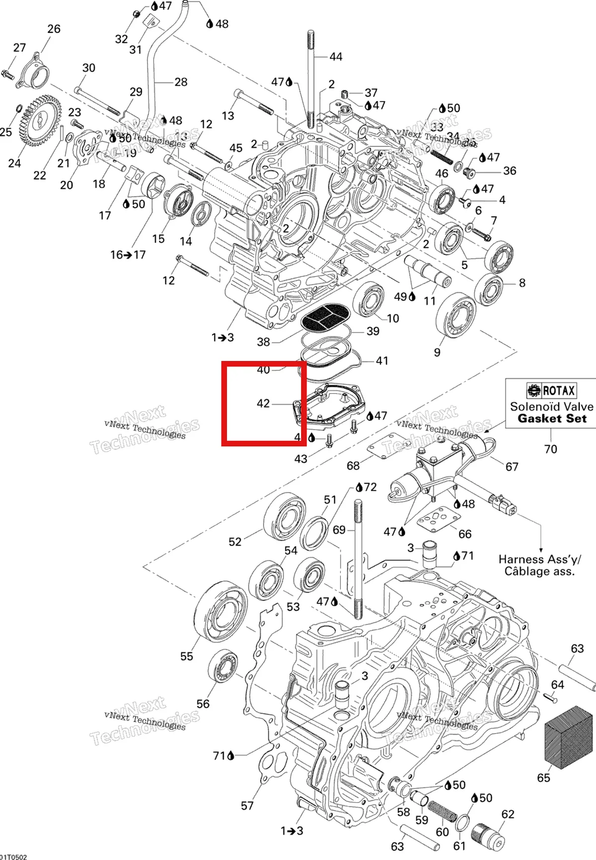 Деталь 420211941 на схеме узла 2005 Can-Am Traxter 5 Speed Crankcase