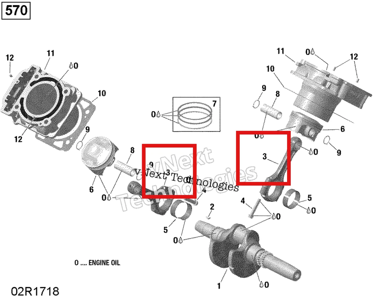 Деталь 420217647 на схеме узла Rotax - Crankshaft And Pistons - 570 Efi