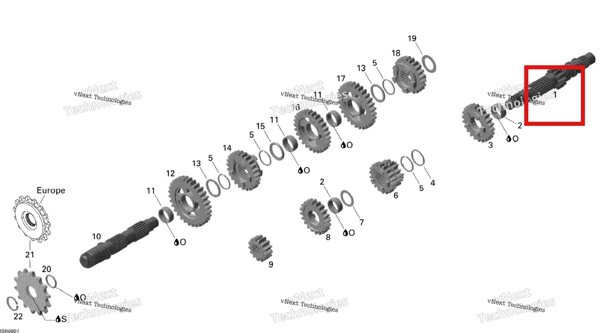 Деталь 420220112 на схеме узла Gear Box