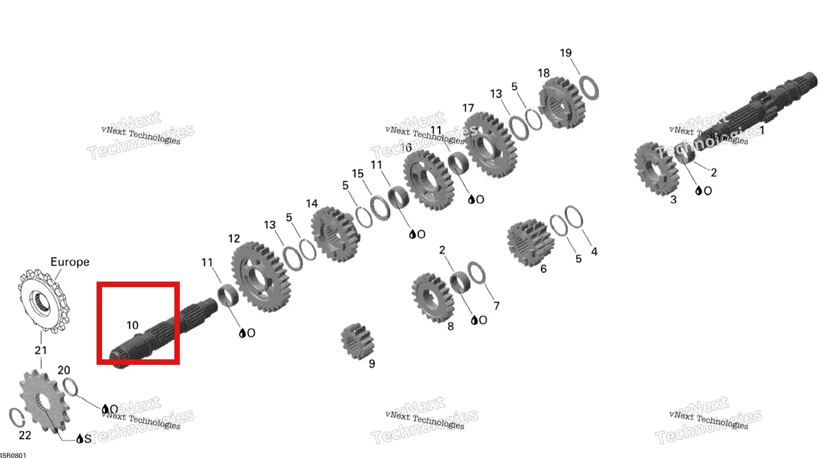 Деталь 420220123 на схеме узла Gear Box