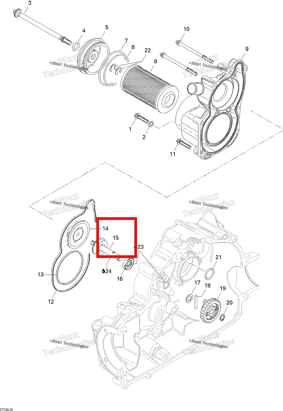 Деталь 420220827 на схеме узла Engine Cooling