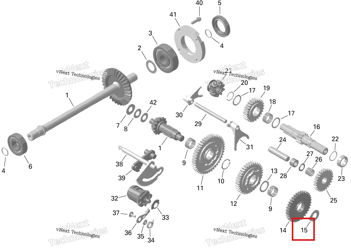 Деталь 420220972 на схеме узла 2024 Can-Am Outlander MAX 450 EFI 6X6 - 4ZRA - DPS Package - Tundra Green Rotax - Gearbox
