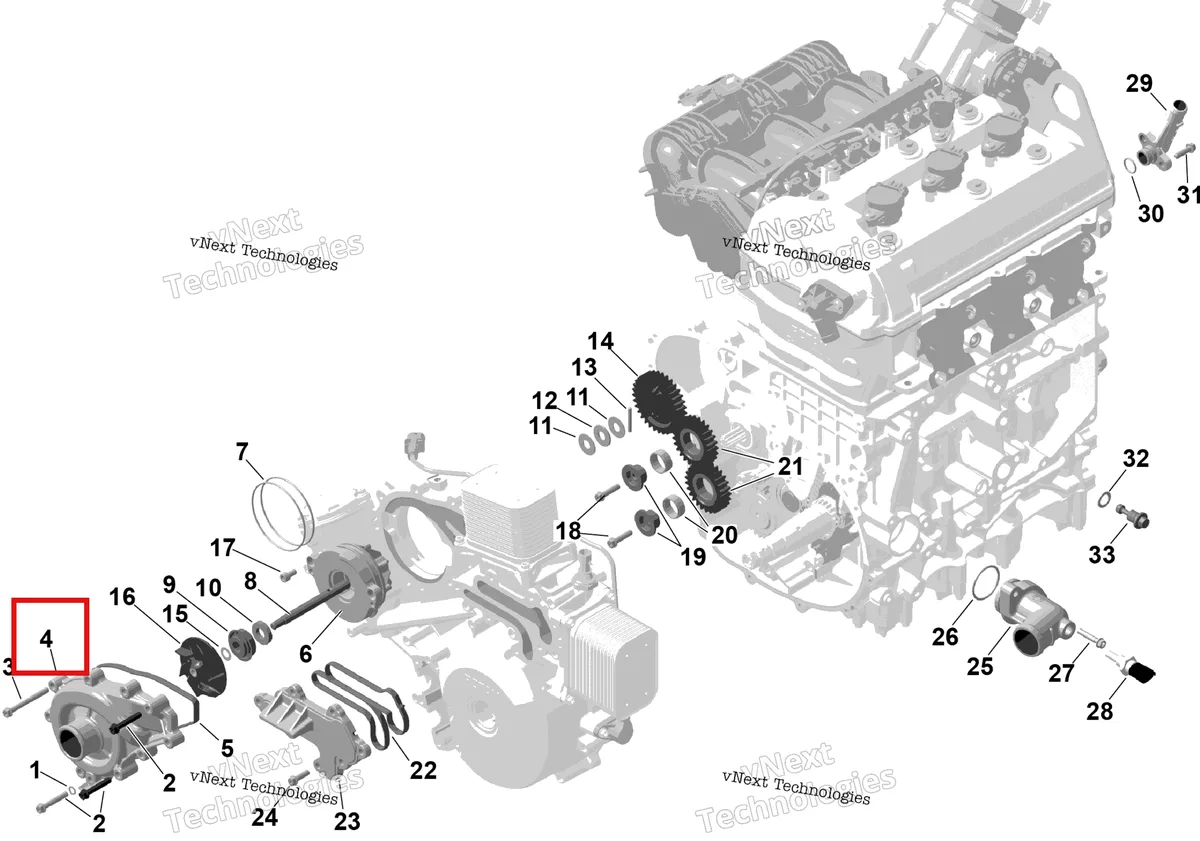 Деталь 420222071 на схеме узла 2025 Can-Am Maverick R - 996NT - BASE - 9BSC - Catalyst Gray - 77