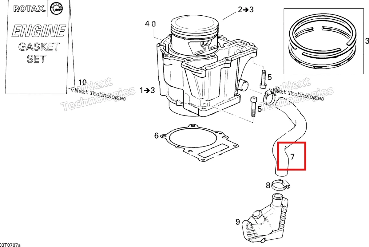 Деталь 420222450 на схеме узла 2007 Can-Am DS 650 X Cylinder