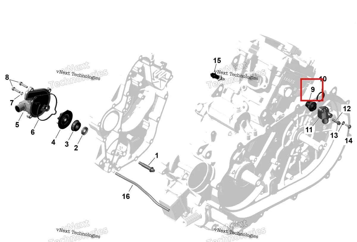 Деталь 420222494 на схеме узла 2026 Can-Am OUTLANDER - 2X4 - STD - 500 - 1KTB - Legion Red Rotax - Engine Cooling