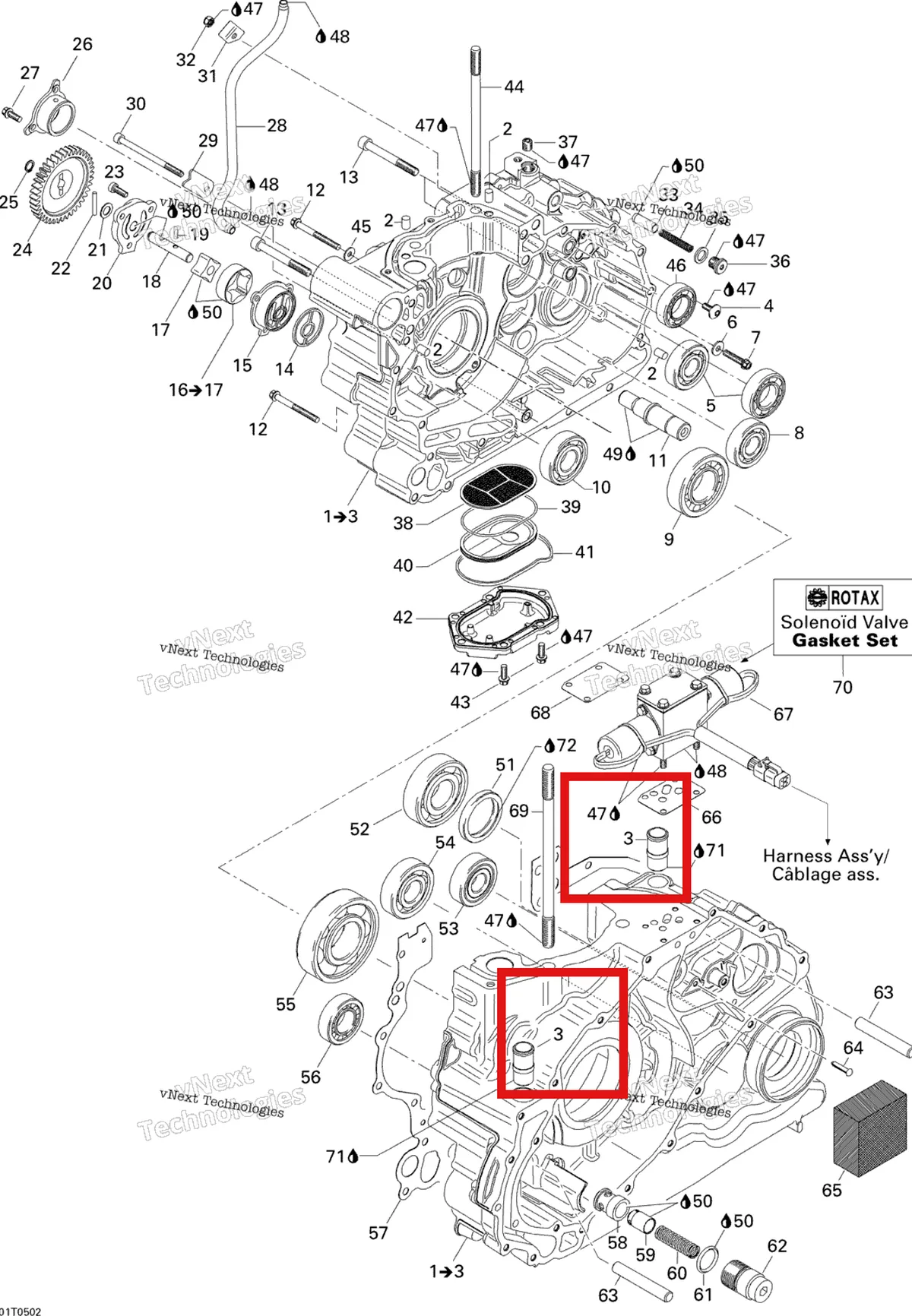 Деталь 420224260 на схеме узла 2005 Can-Am Traxter 5 Speed Crankcase