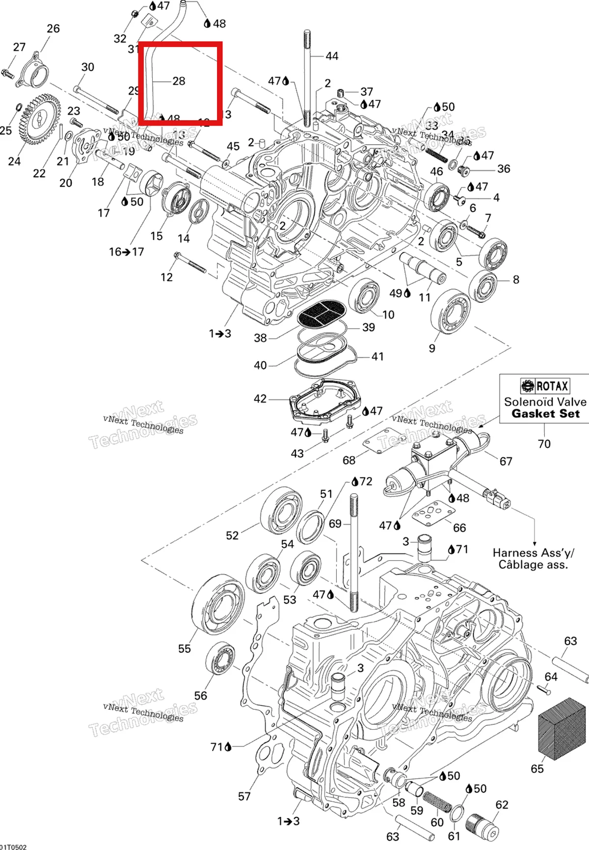Деталь 420224622 на схеме узла 2005 Can-Am Traxter 5 Speed Crankcase