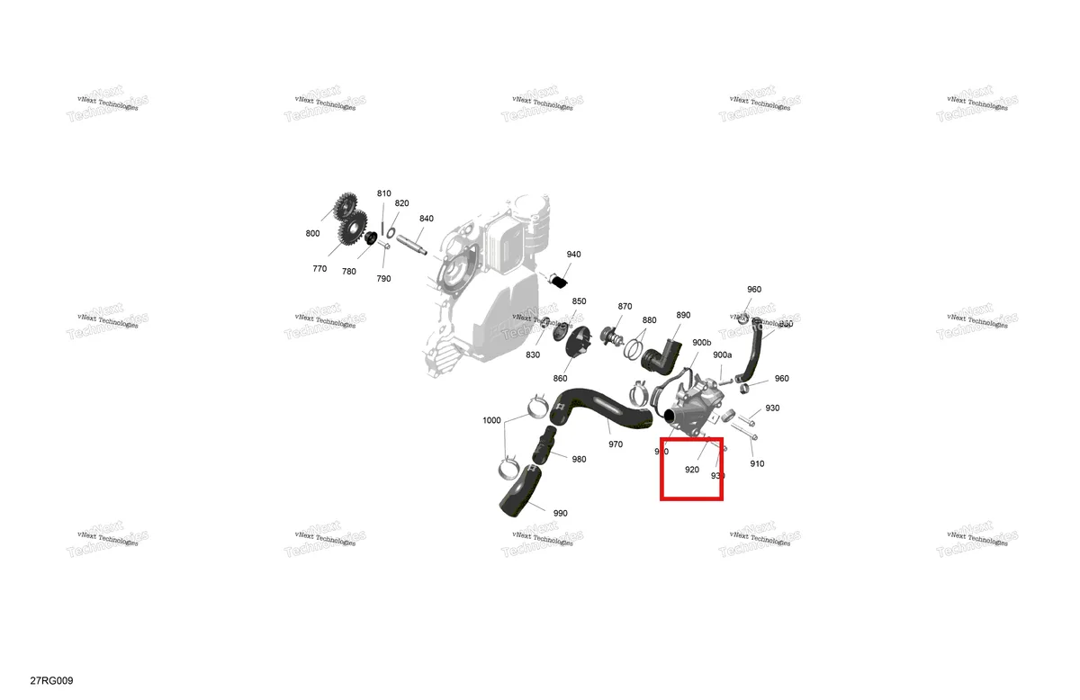 Деталь 420227500 (Сальник шайба Included дюйм прокладка комплект Can-Am Maverick MAX Turbo RR XRS Smart Shock (2024) (420227500)) на схеме узла 2027 Ski-Doo RENEGADE - X-RS - 900 ACE TURBO R - DAVM - Circuit Yellow - 15X137X1.25IR Track Rotax - Engine Cooling