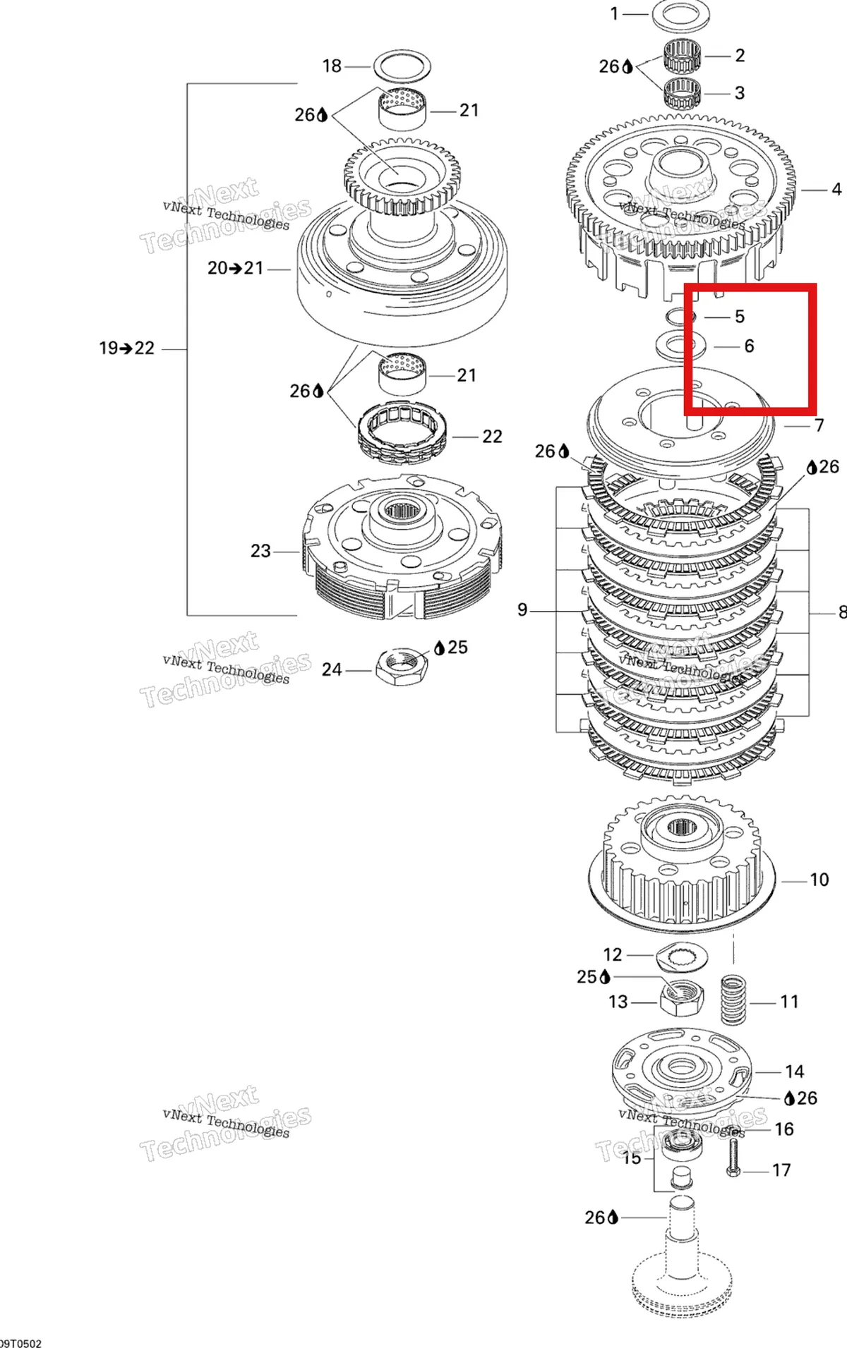 Деталь 420227600 на схеме узла 2005 Can-Am Traxter 5 Speed Clutch