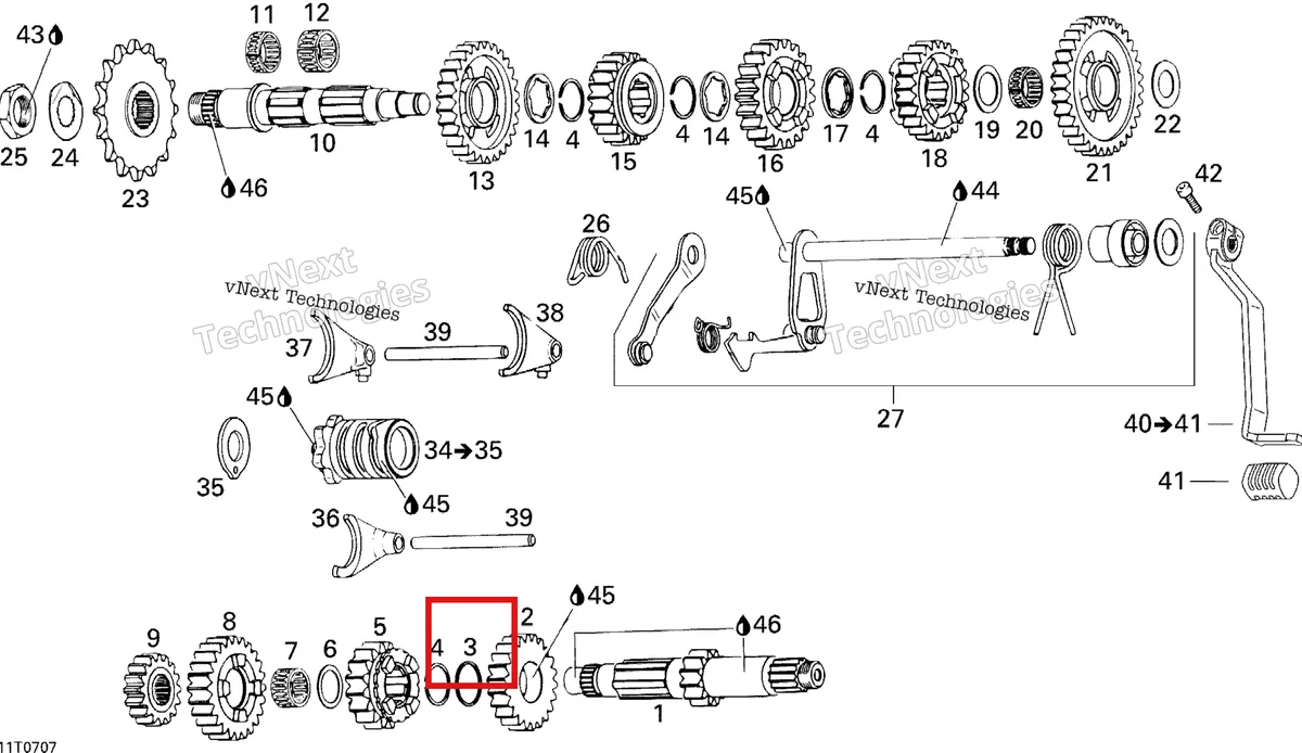 Деталь 420227825 на схеме узла 2007 Can-Am DS 650 X Gear Shift