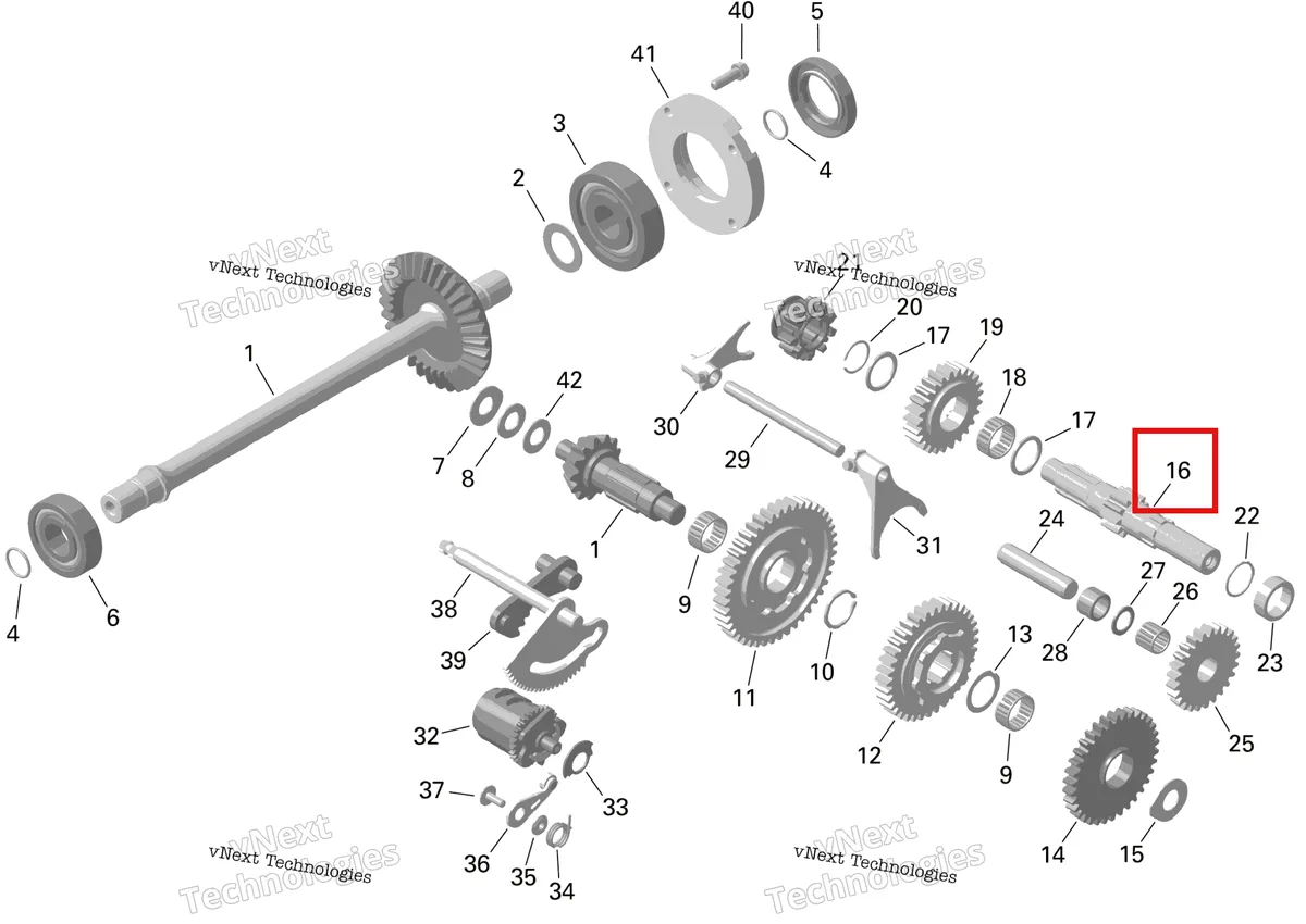 Деталь 420227862 на схеме узла 2024 Can-Am Outlander MAX 450 EFI 6X6 - 4ZRA - DPS Package - Tundra Green Rotax - Gearbox