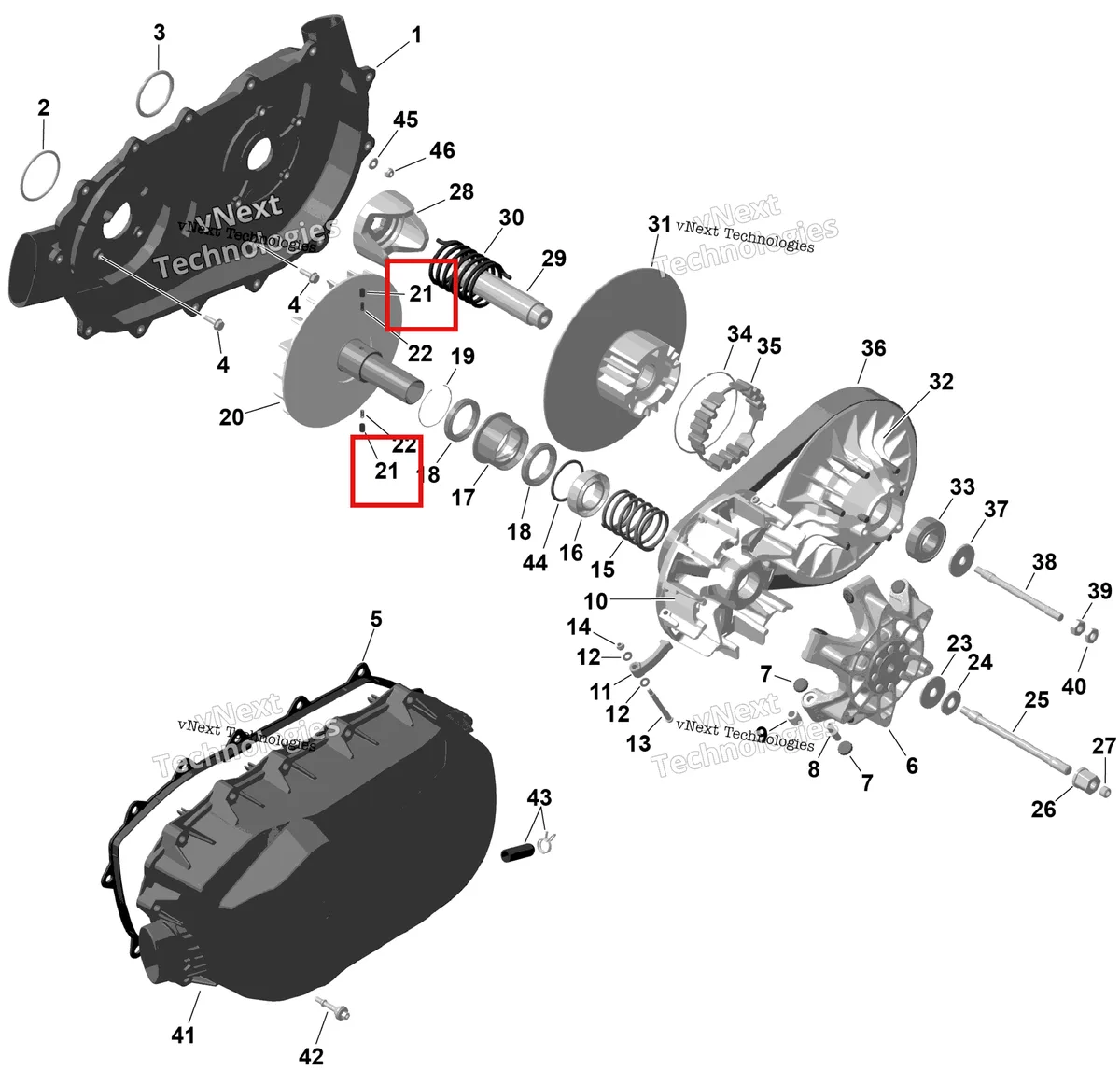 Деталь 420229577 на схеме узла 2026 Can-Am RENEGADE - 4X4 - XMR - 1000R EFI - 5UTA - Hyper Silver Rotax - Cvt