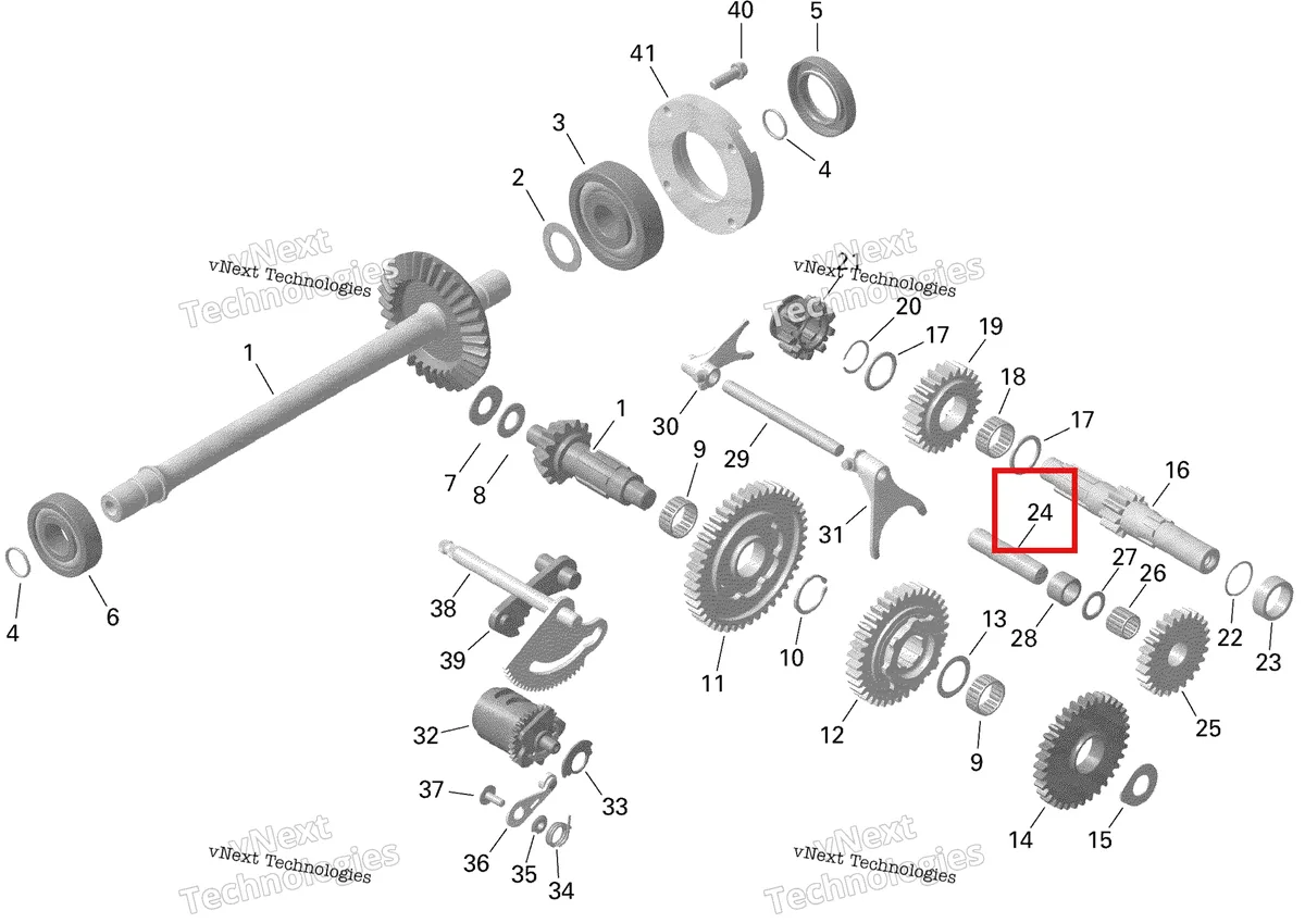 Деталь 420229600 на схеме узла 2022 Can-Am Outlander 450 EFI - STD - CE Rotax - Gear Box And Components - 1