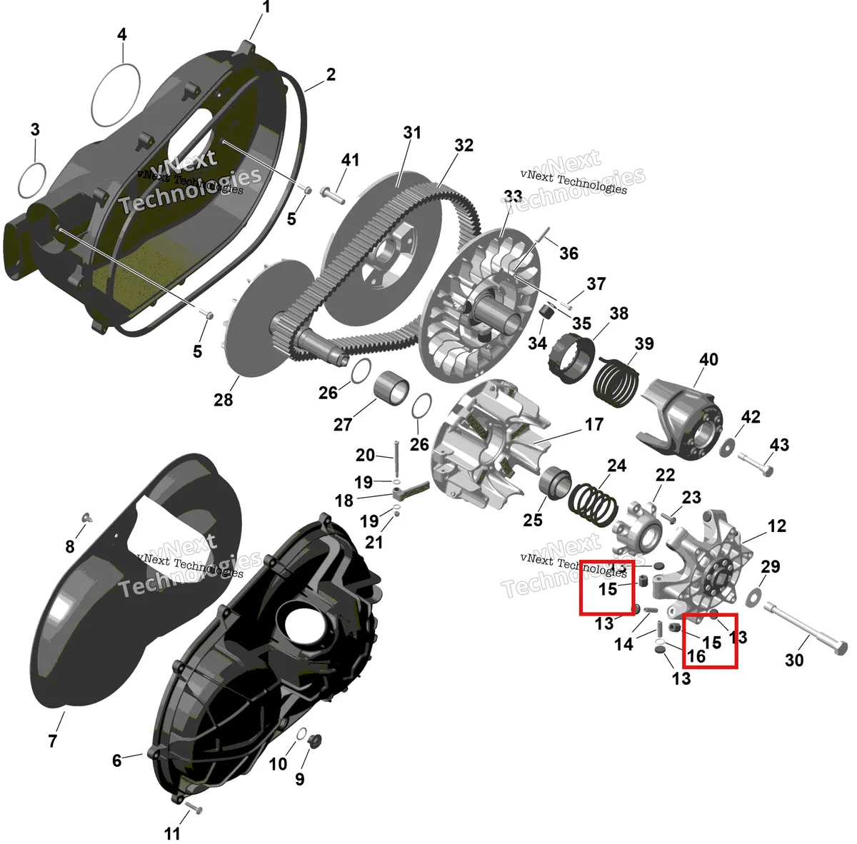 Деталь 420229991 на схеме узла 2026 Can-Am Commander - 1000R EFI - DPS - 6PTB - Compass Green - 60