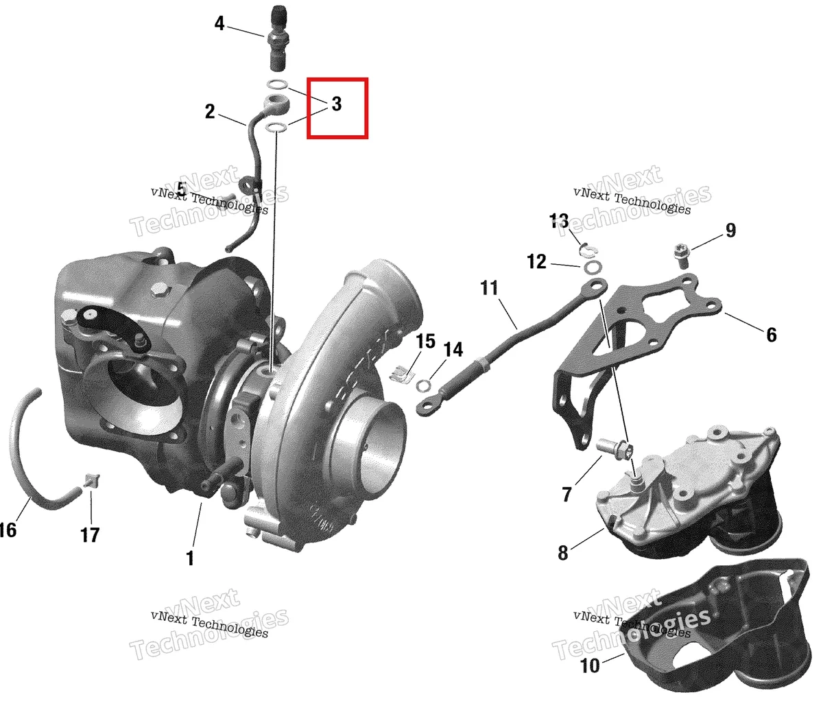 Деталь 420230152 на схеме узла 2022 Ski-Doo SUMMIT 850 E-TEC TURBO - X - Package 154