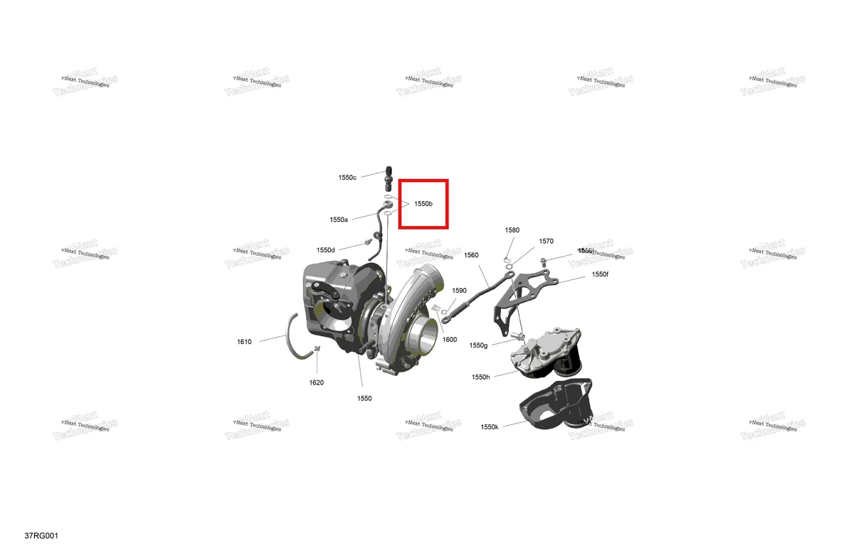 Деталь 420230154 (Сальник Can-Am Maverick X3 Turbo R XRC (2018) (420230154)) на схеме узла 2027 Ski-Doo MXZ - X-RS with Competition package - 850 E-TEC Turbo R - UCVA - Deep Black - 15X137X1.25RSII2P Track - SHOT starter Rotax - Turbo Charger Assy