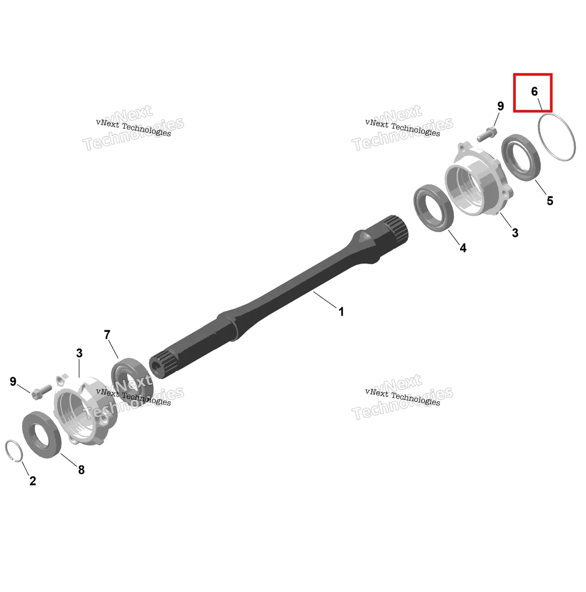 Деталь 420230306 на схеме узла 2026 Can-Am RENEGADE - 4X4 - XMR - 1000R EFI - 5UTA - Hyper Silver Rotax - Drive Shaft