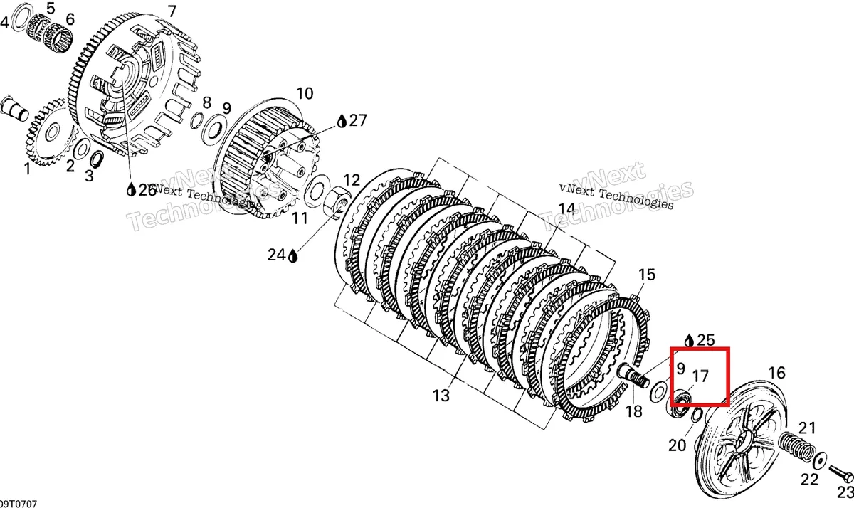 Деталь 420232262 на схеме узла 2007 Can-Am DS 650 X Clutch