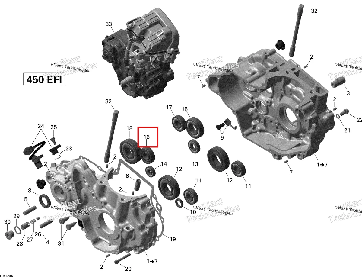 Деталь 420232291 на схеме узла 2015 Can-Am DS 450EFI STD Crankcase