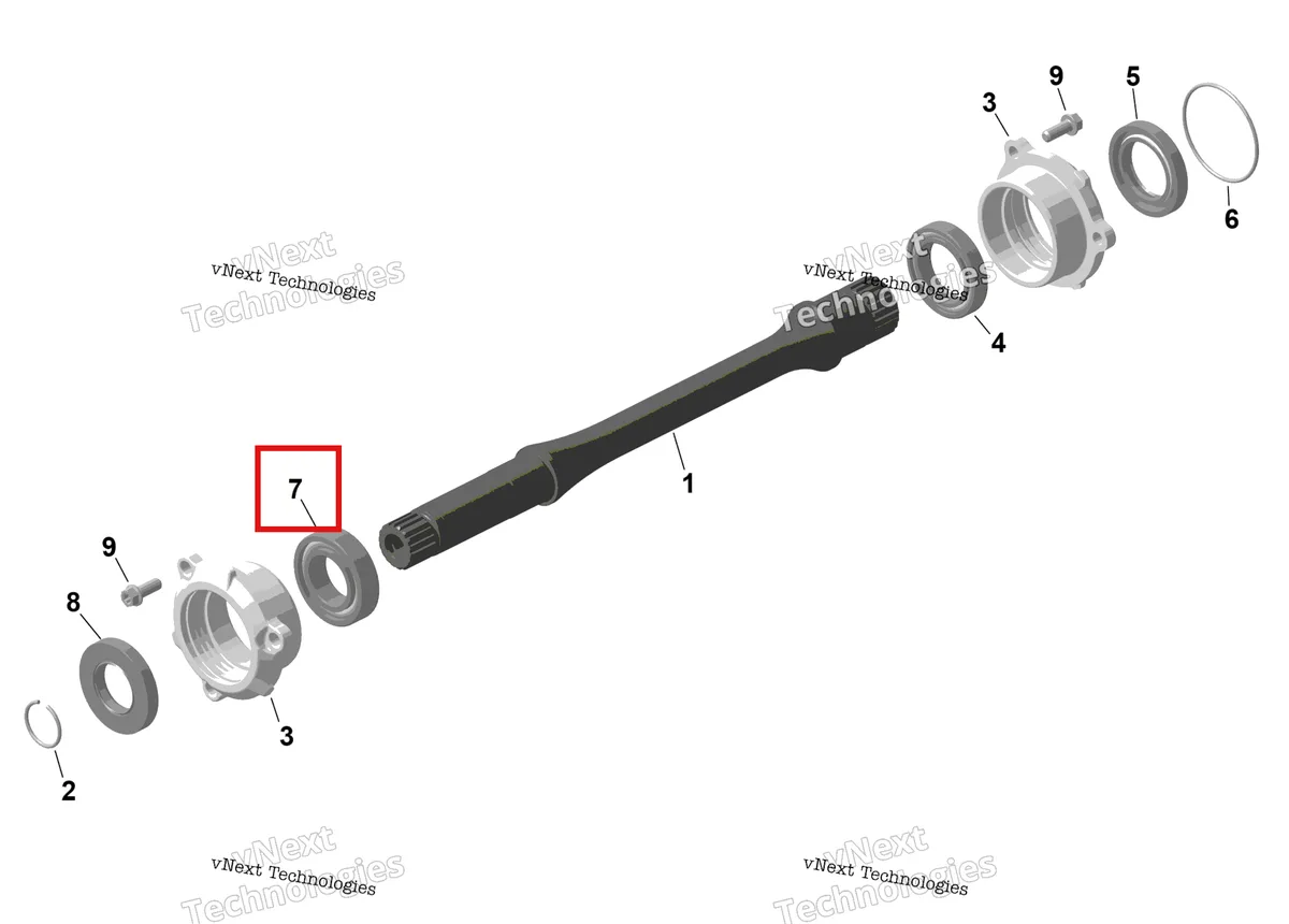 Деталь 420232341 на схеме узла 2026 Can-Am RENEGADE - 4X4 - XMR - 650 EFI - 5TTA - Catalyst Gray Rotax - Drive Shaft