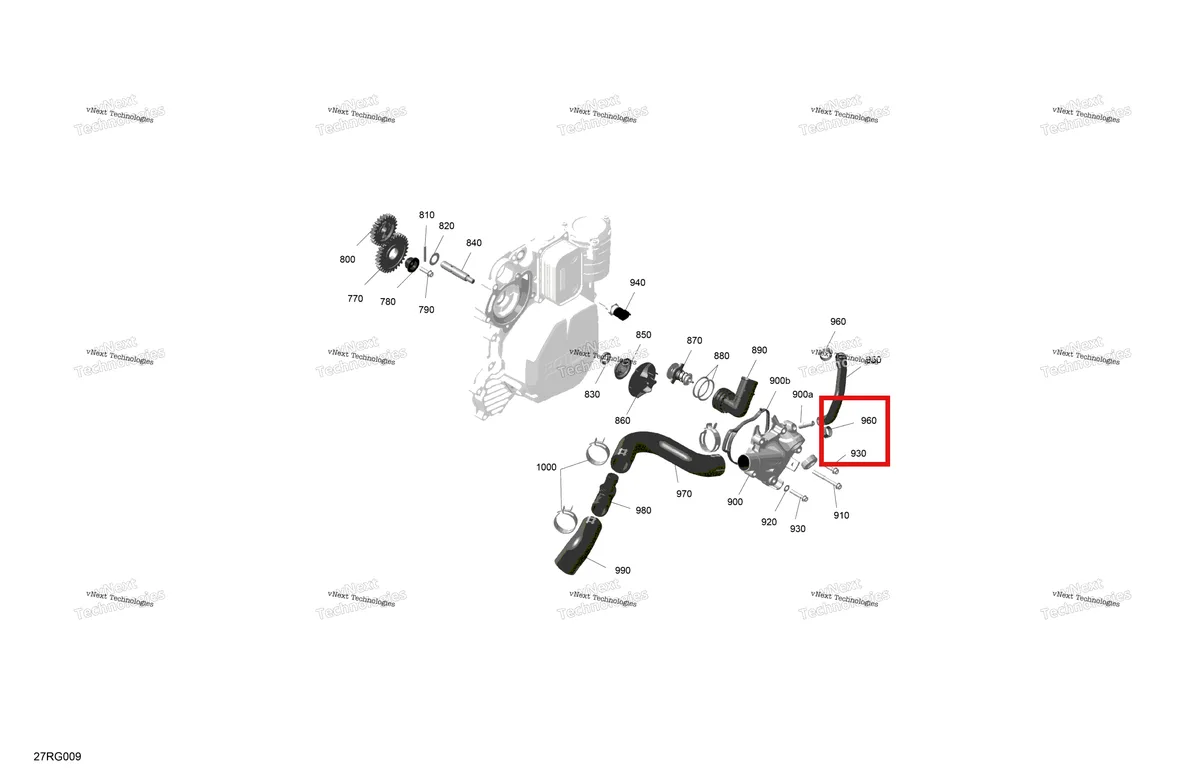 Деталь 420232432 (Игольчатый штифт Can-Am Commander MAX 1000R EFI XT (2024) (420232432)) на схеме узла 2027 Ski-Doo EXPEDITION - LE - 900 ACE TURBO - ACVA - Deep Black - 20X154X1.5CSS Track Rotax - Engine Cooling