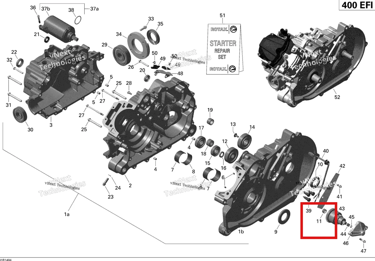 Схема применяемости: 420232482 Подшипник бендикса стартера CanAm BRP Outlander/Quest/Traxter 420232480