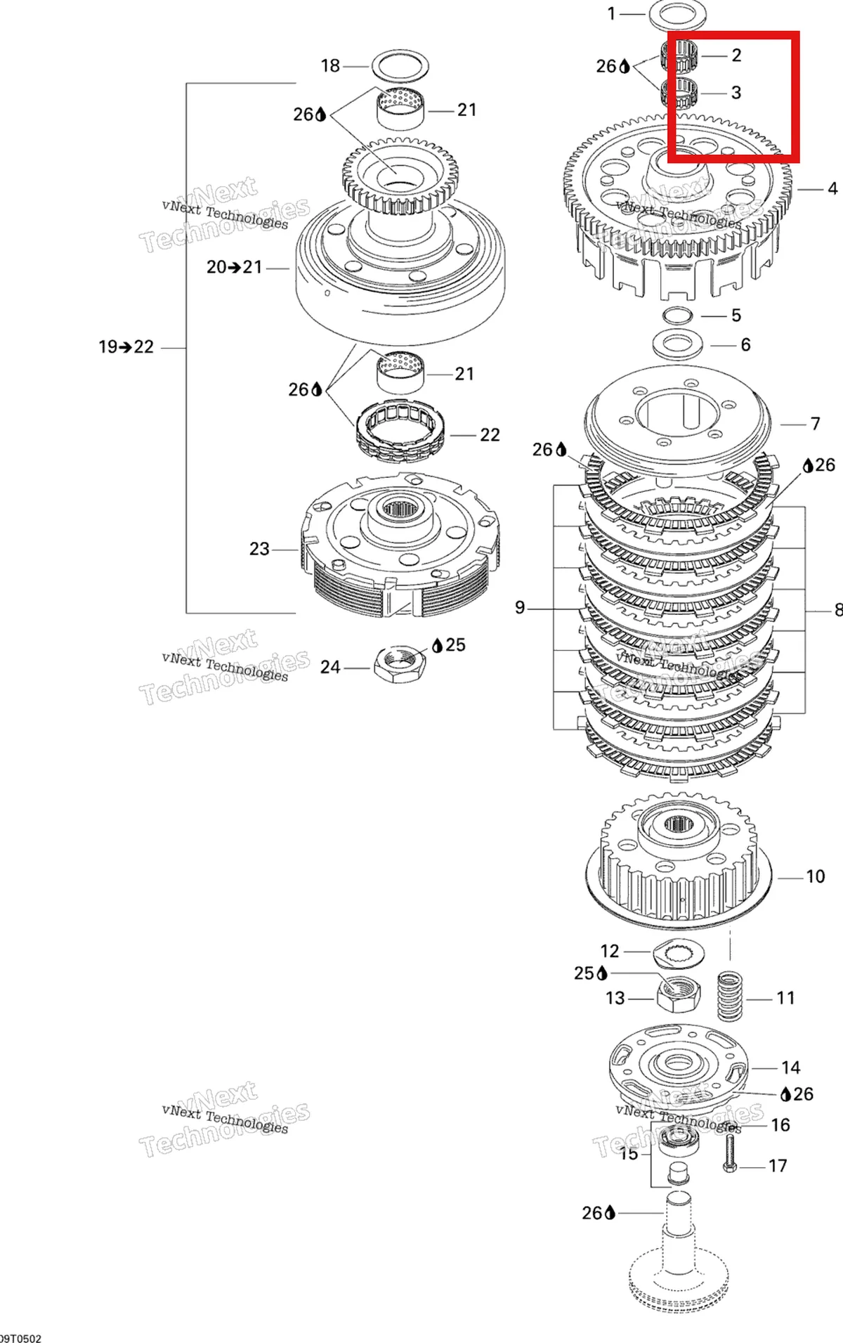 Деталь 420232655 на схеме узла 2005 Can-Am Traxter 5 Speed Clutch