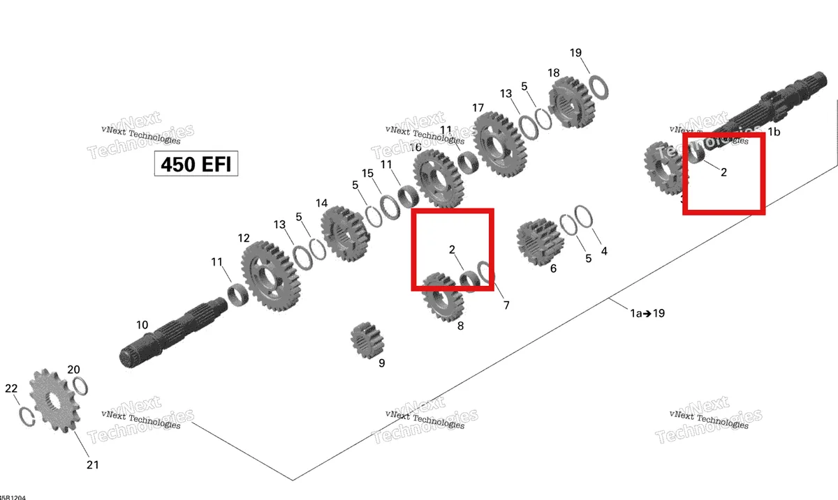 Деталь 420232662 на схеме узла 2015 Can-Am DS 450EFI STD Gear Box
