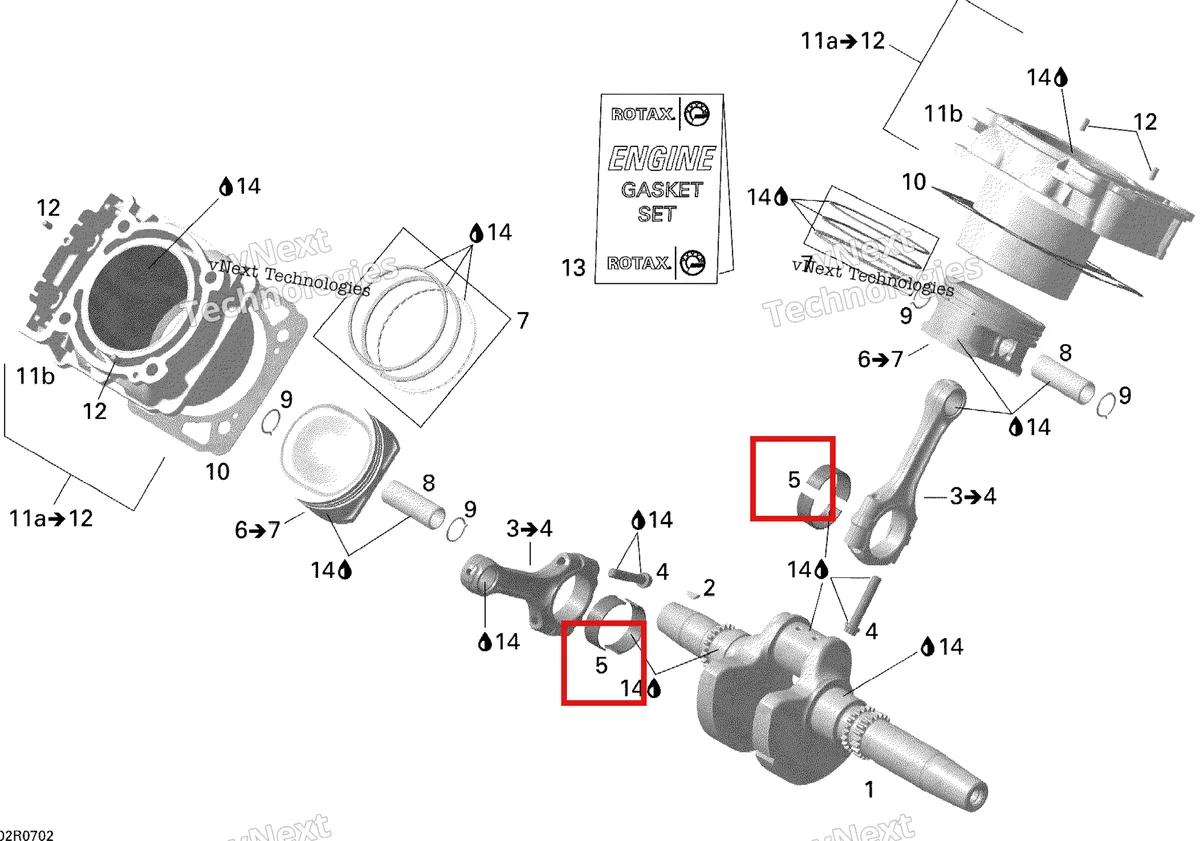 Деталь 420233110 на схеме узла 2008 Can-Am Outlander 500 STD Crankshaft, Piston And Cylinder