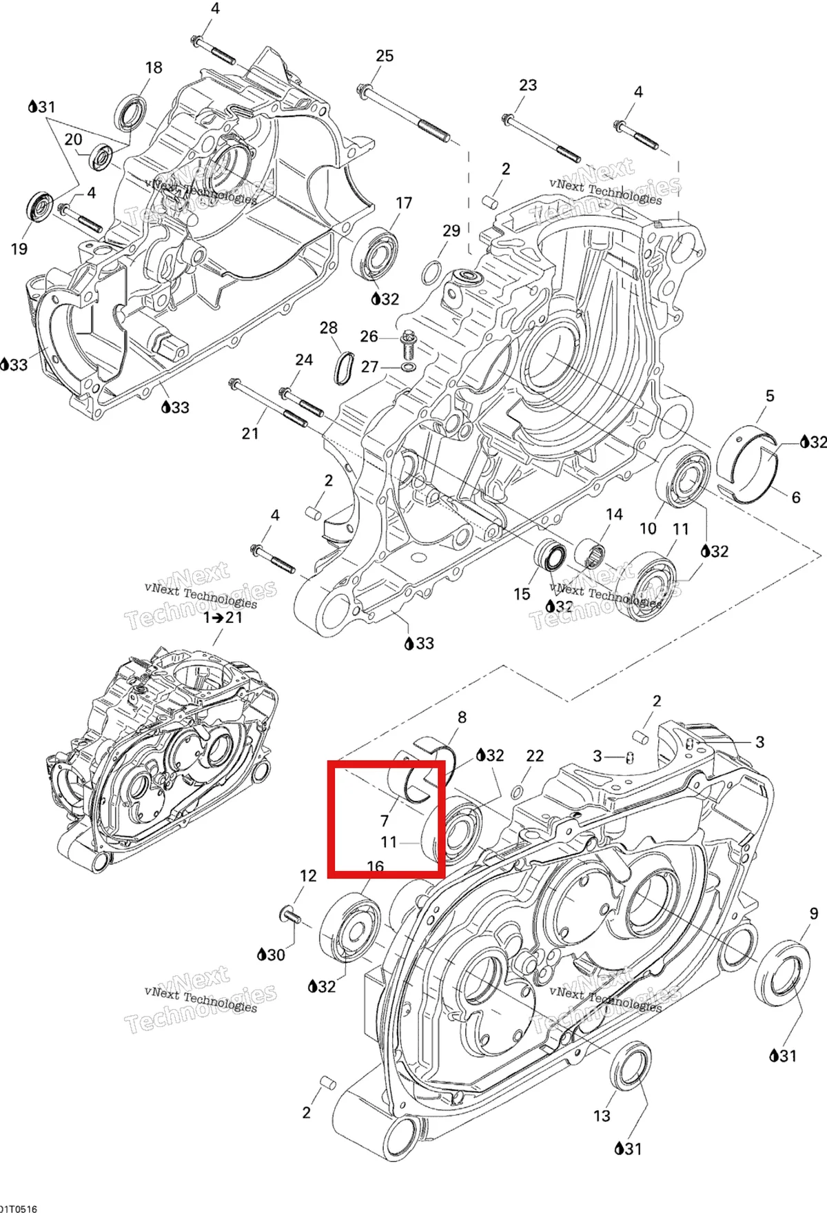 Деталь 420233740 на схеме узла Crankcase