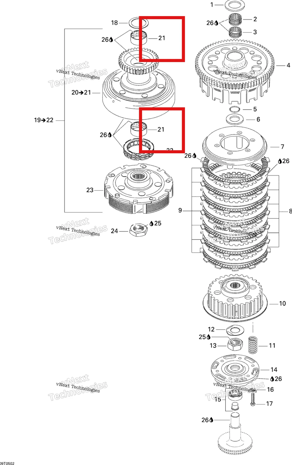 Деталь 420233765 на схеме узла 2005 Can-Am Traxter 5 Speed Clutch