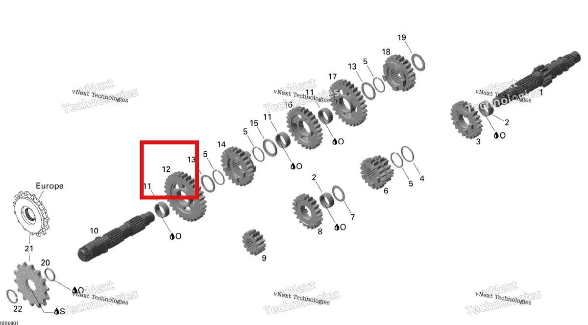 Деталь 420234814 на схеме узла Gear Box