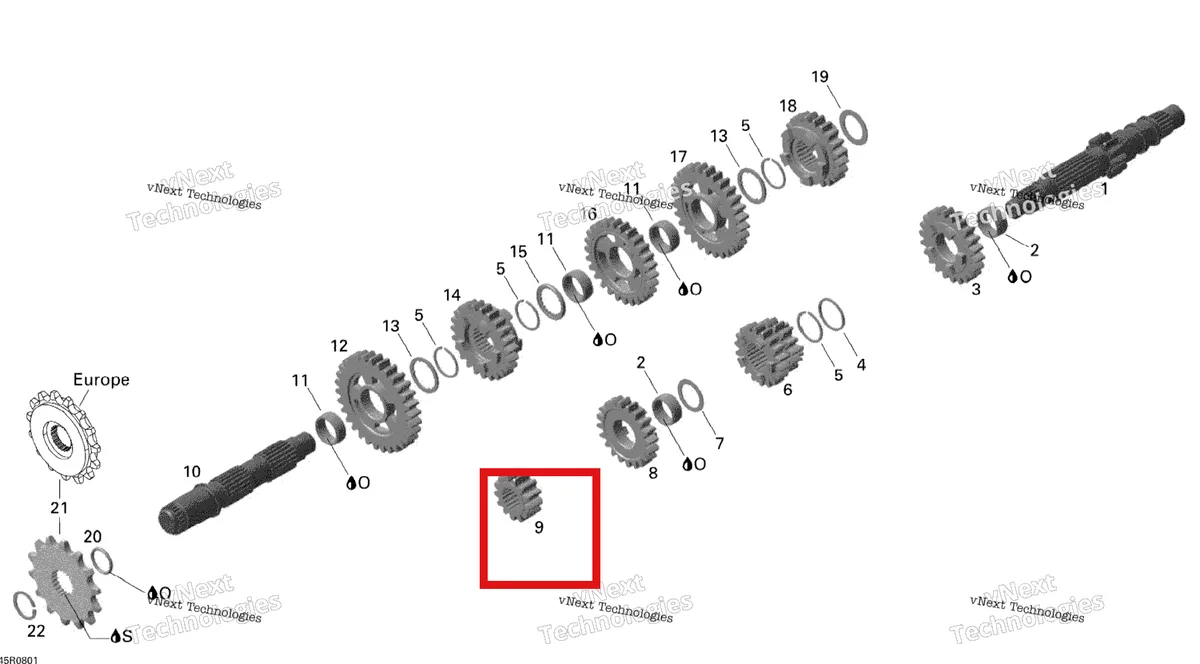 Деталь 420234824 на схеме узла Gear Box